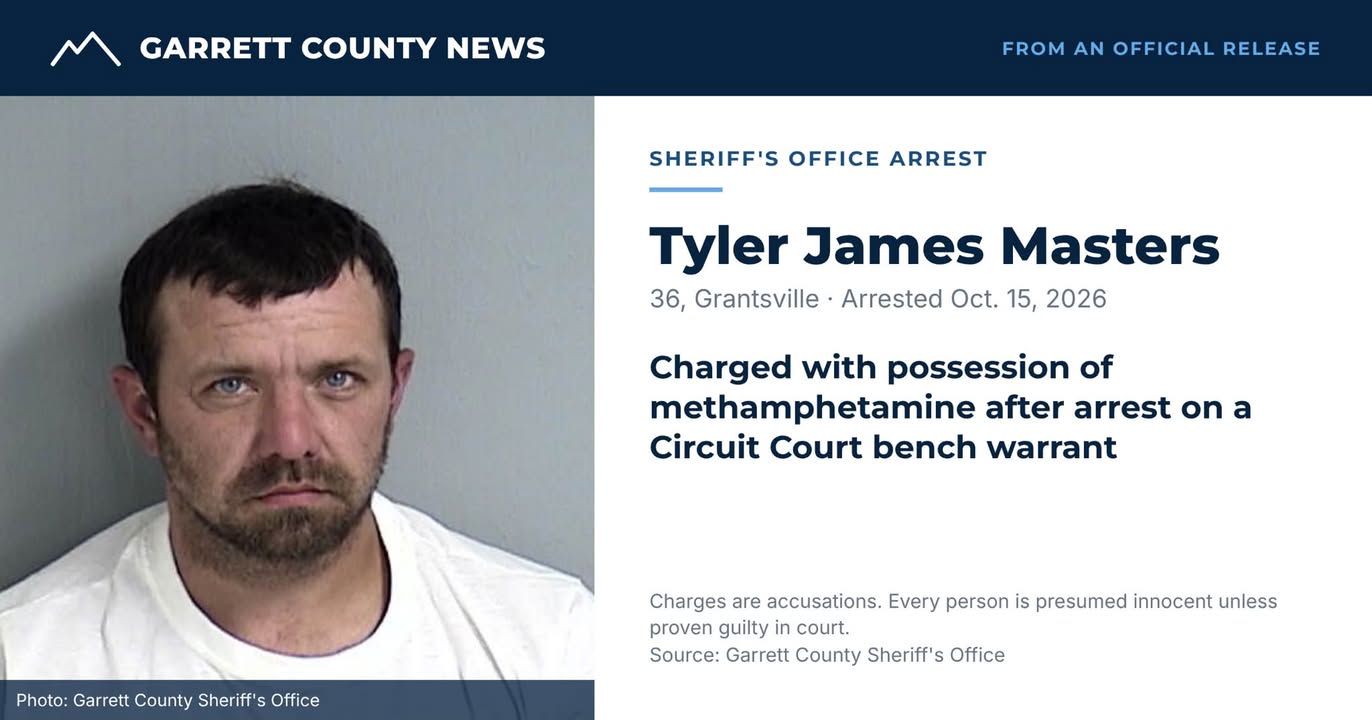 Grantsville man charged with meth possession after arrest on bench warrant