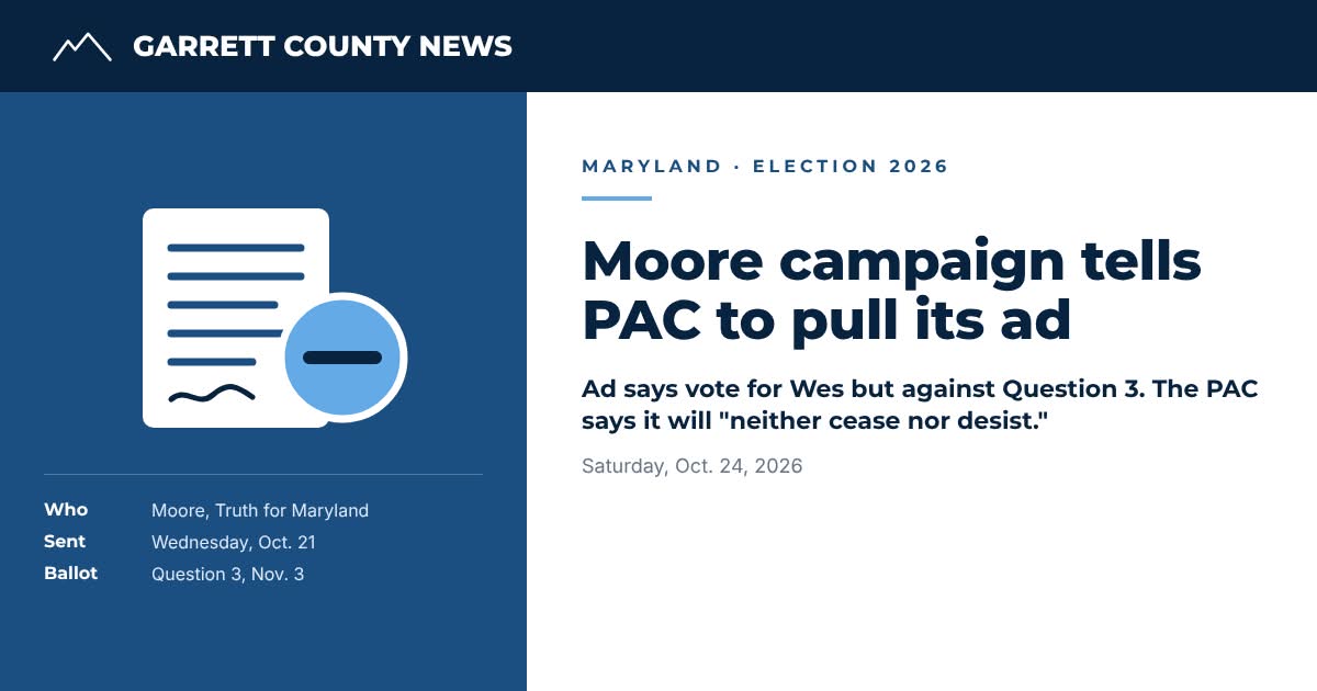 Moore campaign tells PAC to pull ad that says "vote for Wes" but against Question 3