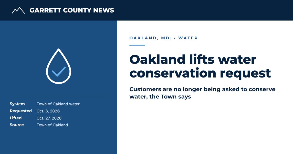 Oakland lifts water conservation request