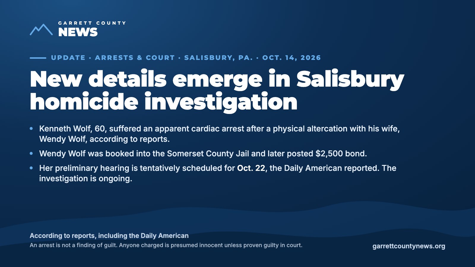 Garrett County News graphic: New details emerge in Salisbury homicide investigation