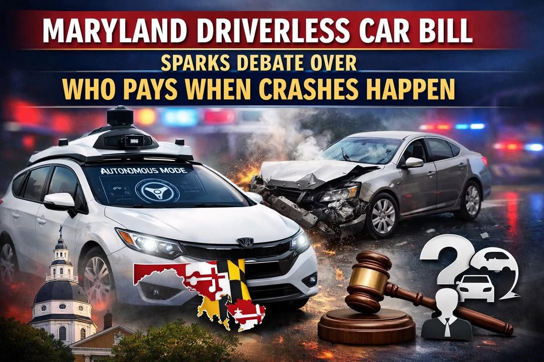 Maryland Driverless Car Bill Sparks Debate Over Who Pays When Crashes Happen