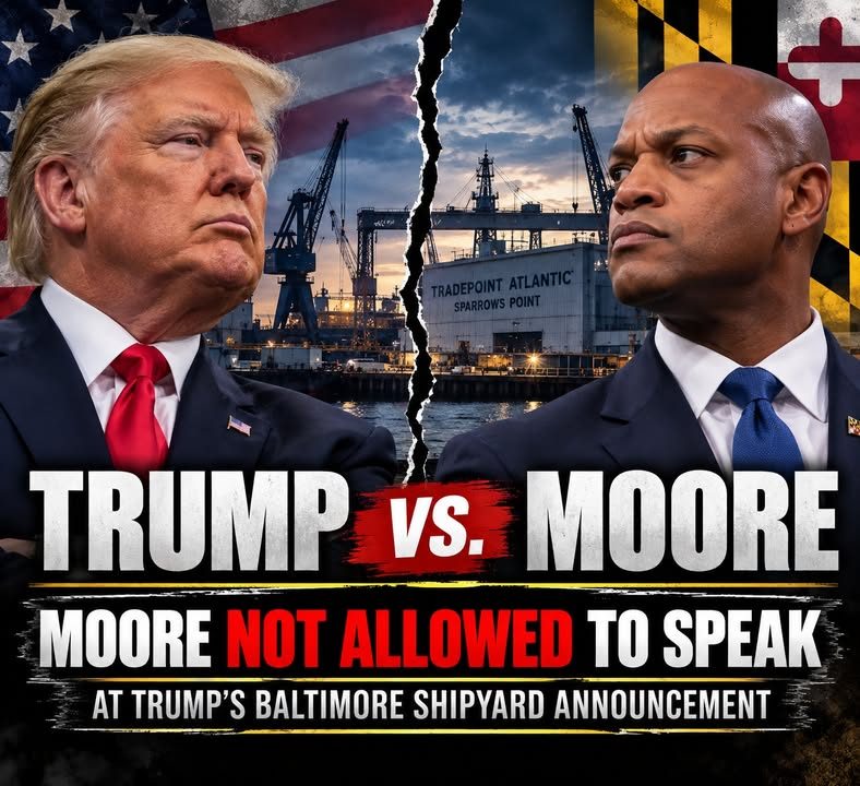 Governor Wes Moore, Not Allowed to Speak at Trump’s Baltimore Shipyard Announcement