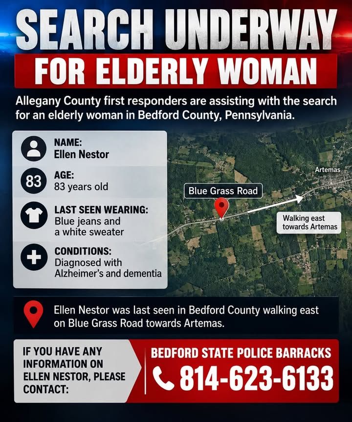 Update: Missing 83 Year-Old Women in Bedford Has Been Found, Her Condition Is Unkown at This Time.