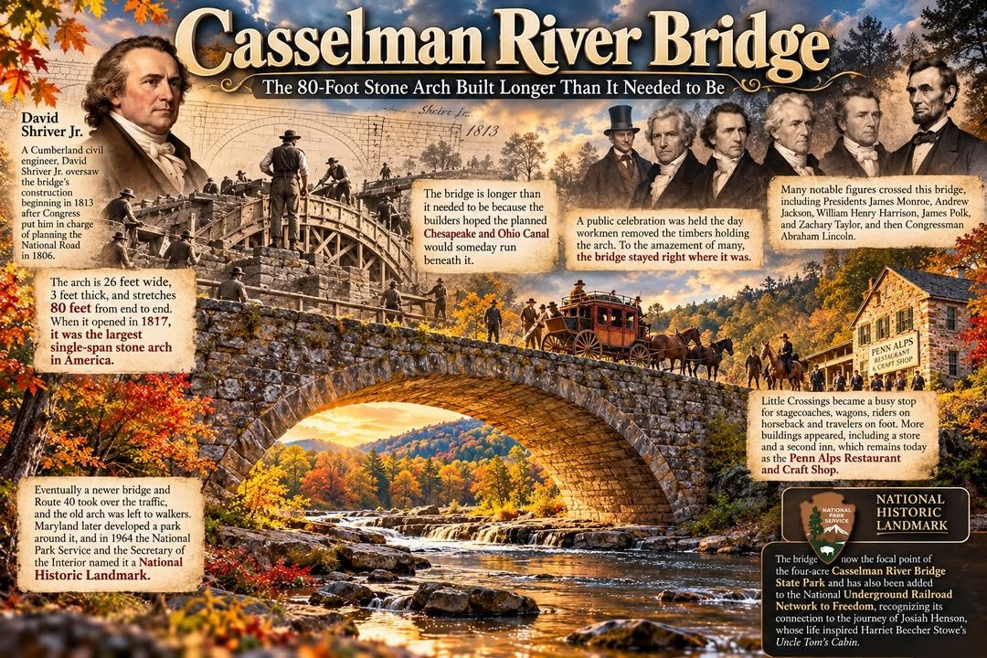 Casselman River Bridge: The 80-Foot Stone Arch Built Longer Than It Needed to Be